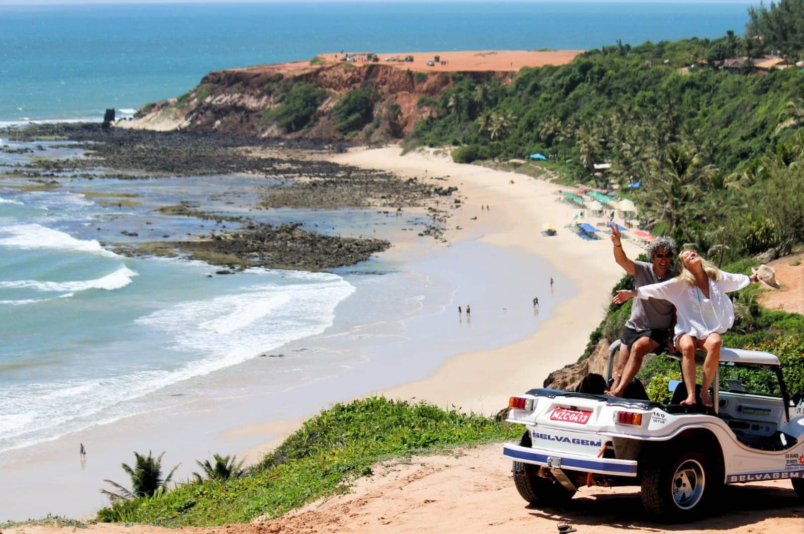 Vista panorâmica das falésias da Praia do Amor e do Chapadão de Pipa RN